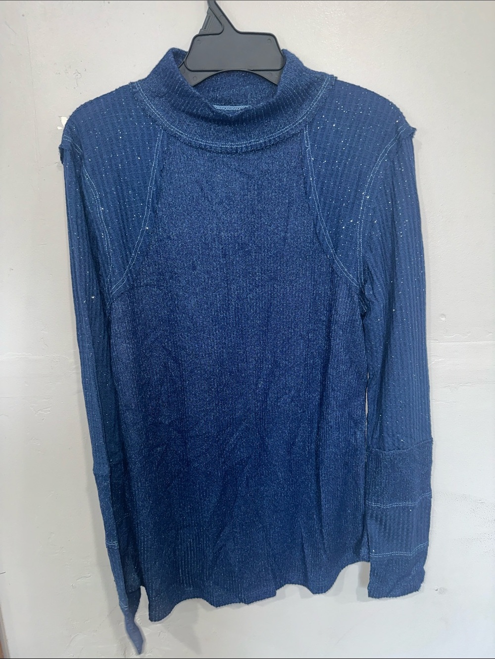 Maurices Denim Blue Sparkle Turtleneck